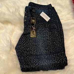 Leopard Print Denim Jeans